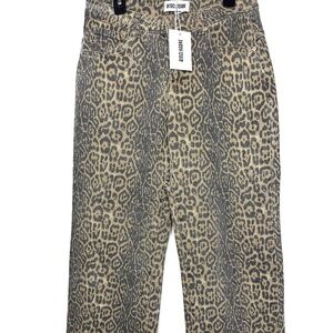 New 98% cotton Disclosure leopard print jeans, size 11/30